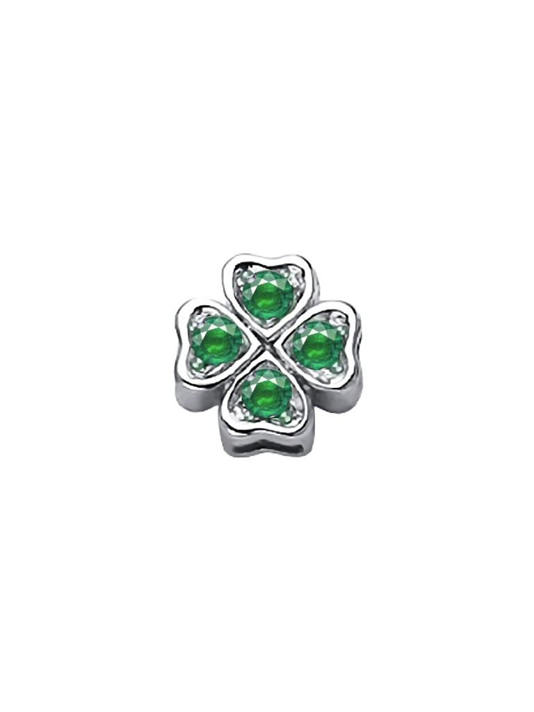 Elemento Donna Oro Elements Quadrifoglio e Smeraldi DCHE9249