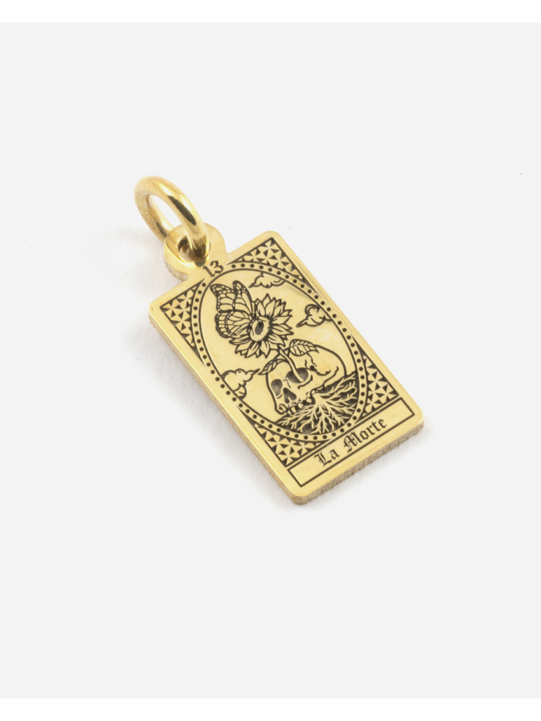 Ciondolo Carta Tarocchi - La Morte Oro Giallo Nove25 N25PEN00615