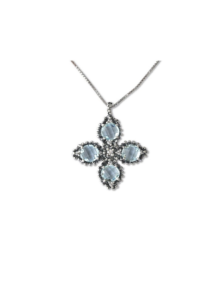 Collana Maestro Riverso Primule Acquamarina CRED15