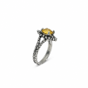 Anello Maestro Riverso Primule Topazio Giallo  ANED14