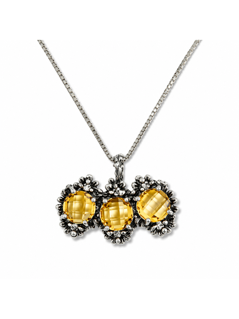 Collana Maestro Riverso Primule Topazio Giallo ED21