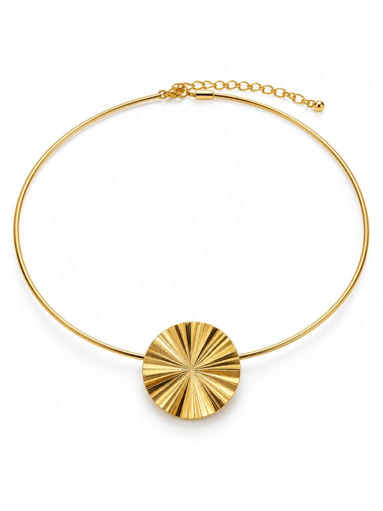 Collana Girocollo Rigido Dorato Idandi J8990