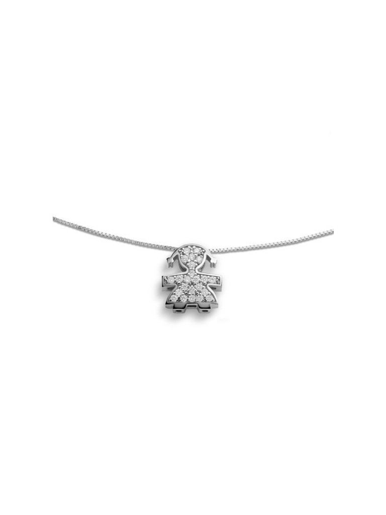 Collana Le Bebè bimba e diamanti LBB951