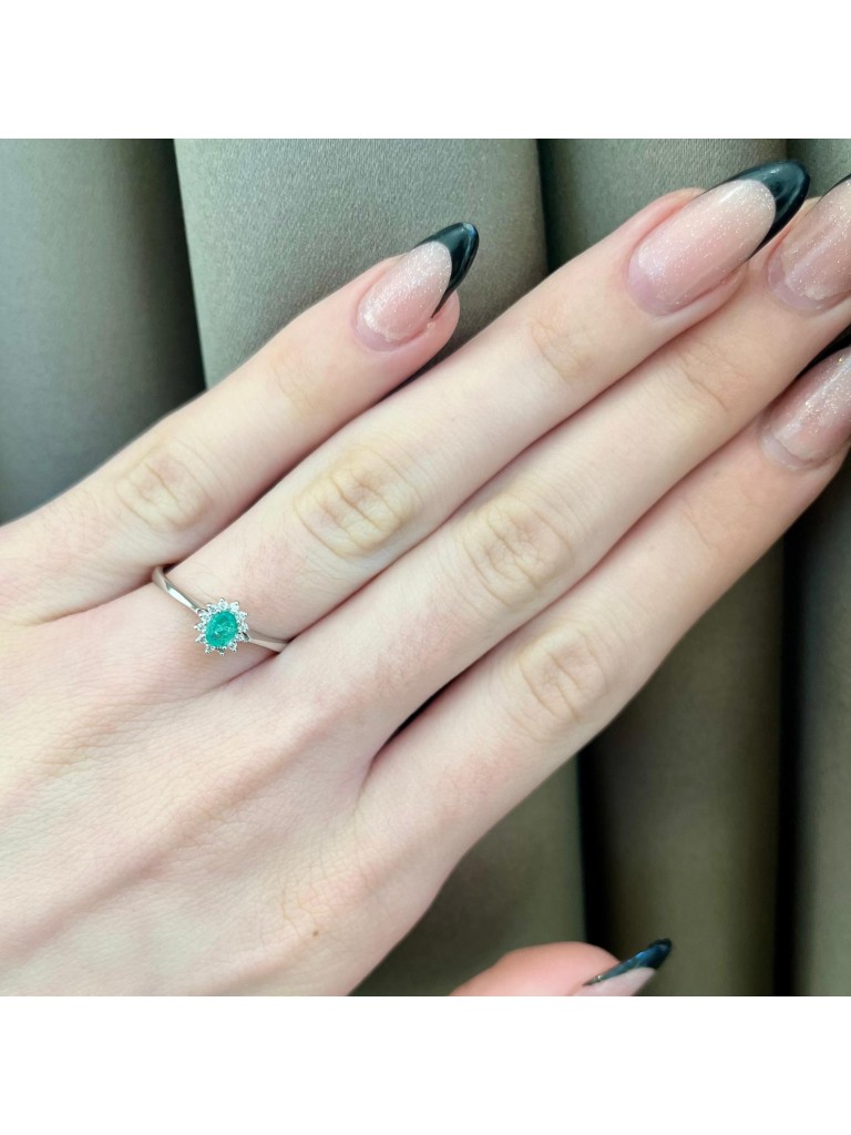 Anello Cierre smeraldo e diamanti CAS
