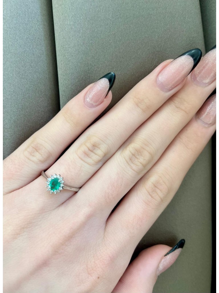 Anello Cierre smeraldo e diamanti CAS