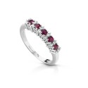 Anello veretta Cierre rubino e diamanti G22R