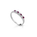 Anello veretta Cierre rubino e diamanti  G23R