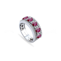 Anello Cierre rubino e diamanti G515R