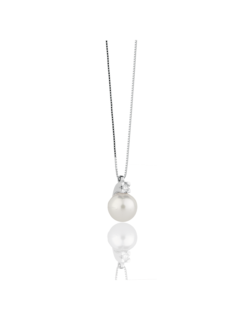 Collana Coscia gioielli perla e diamanti LBPNSS01.110R
