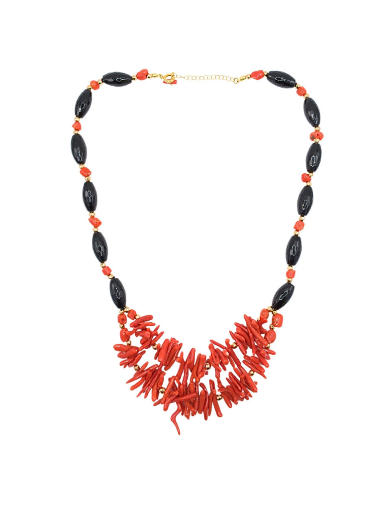 Collana Gaetano Vitiello Onice e Corallo 2343