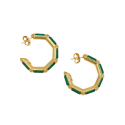 Orecchini Gaetano Vitiello Tennis Malachite 1952