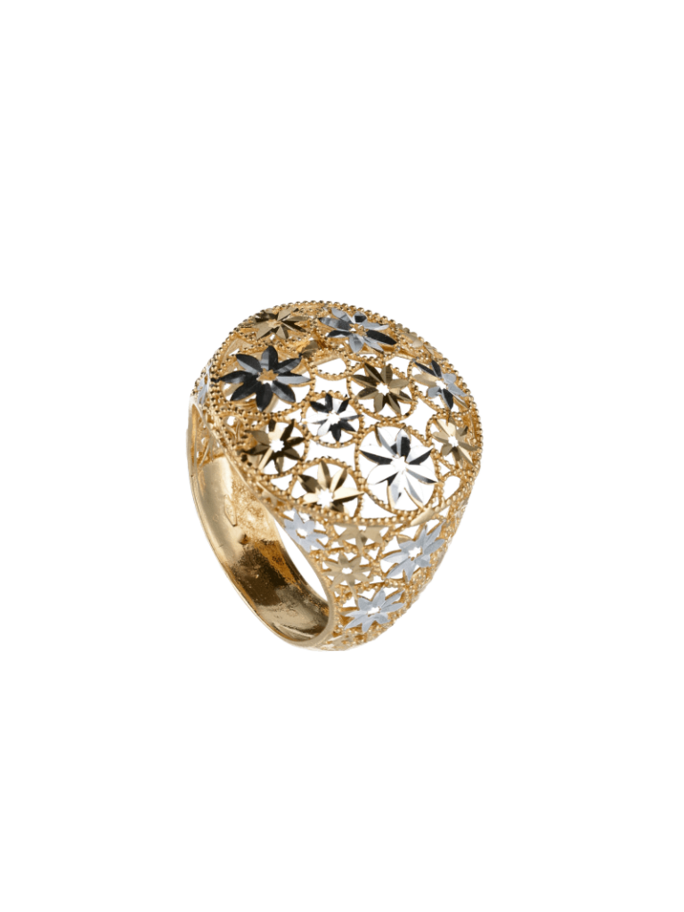 Anello bicolore in oro 18kt  AN778