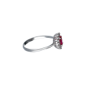Anello in oro 18kt rubino e zirconi  AN427