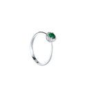 Anello in oro 18kt smeraldo e zirconi  AN356