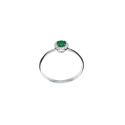 Anello in oro 18kt smeraldo e zirconi  AN356