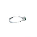 Anello in oro 18kt smeraldo e zirconi  AN356