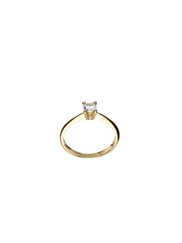 Anello solitario in oro giallo 18kt  AN257